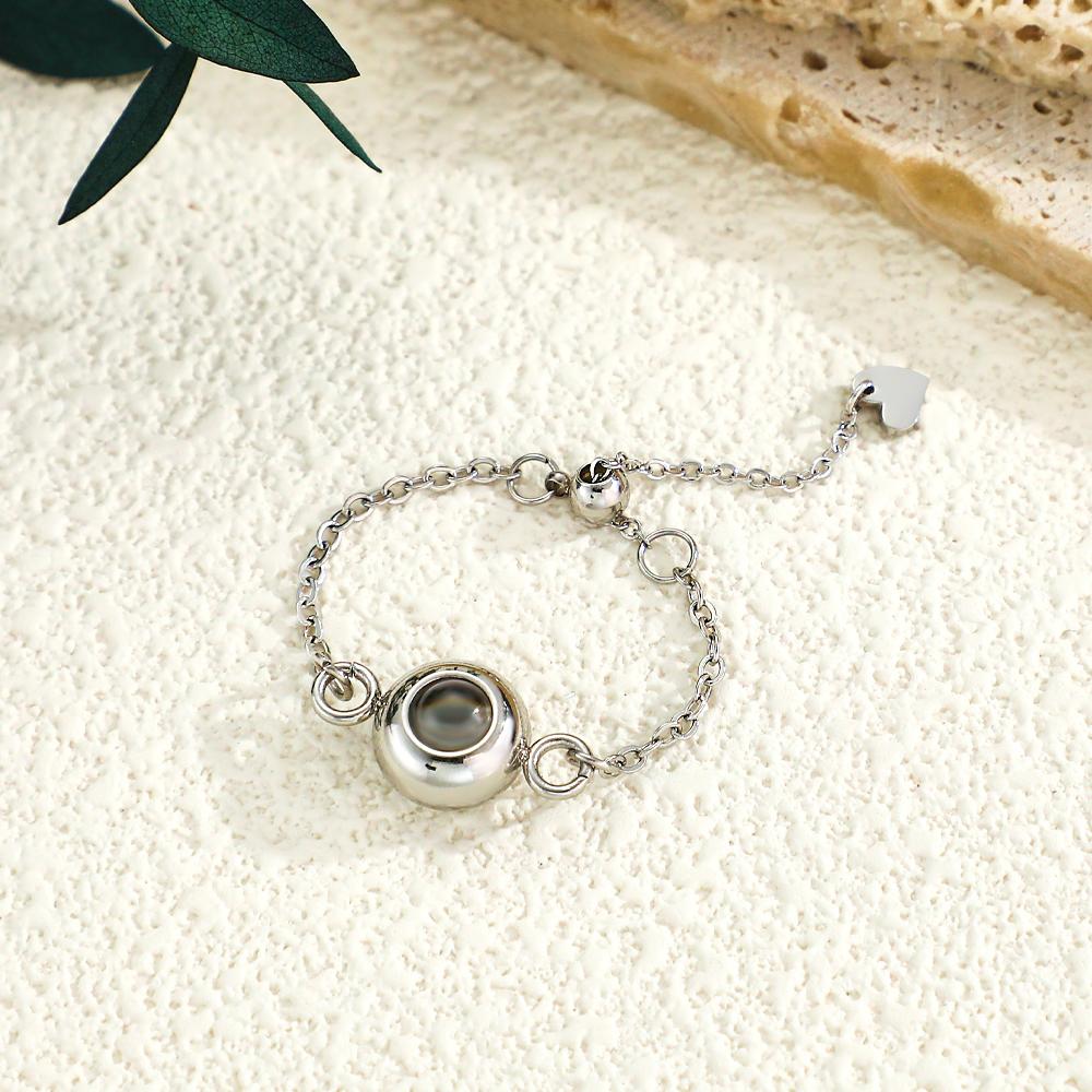 Bague De Projection De Photo Personnalisée, Cadeau Tendance Pour Meilleur Ami - soufeelfr
