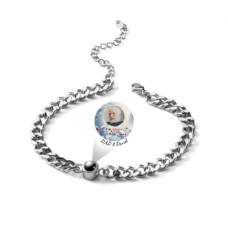 Bracelet De Projection De Photo Commémoratif Personnalisé, Vintage, Cadeau De Fête Des Pères - soufeelfr