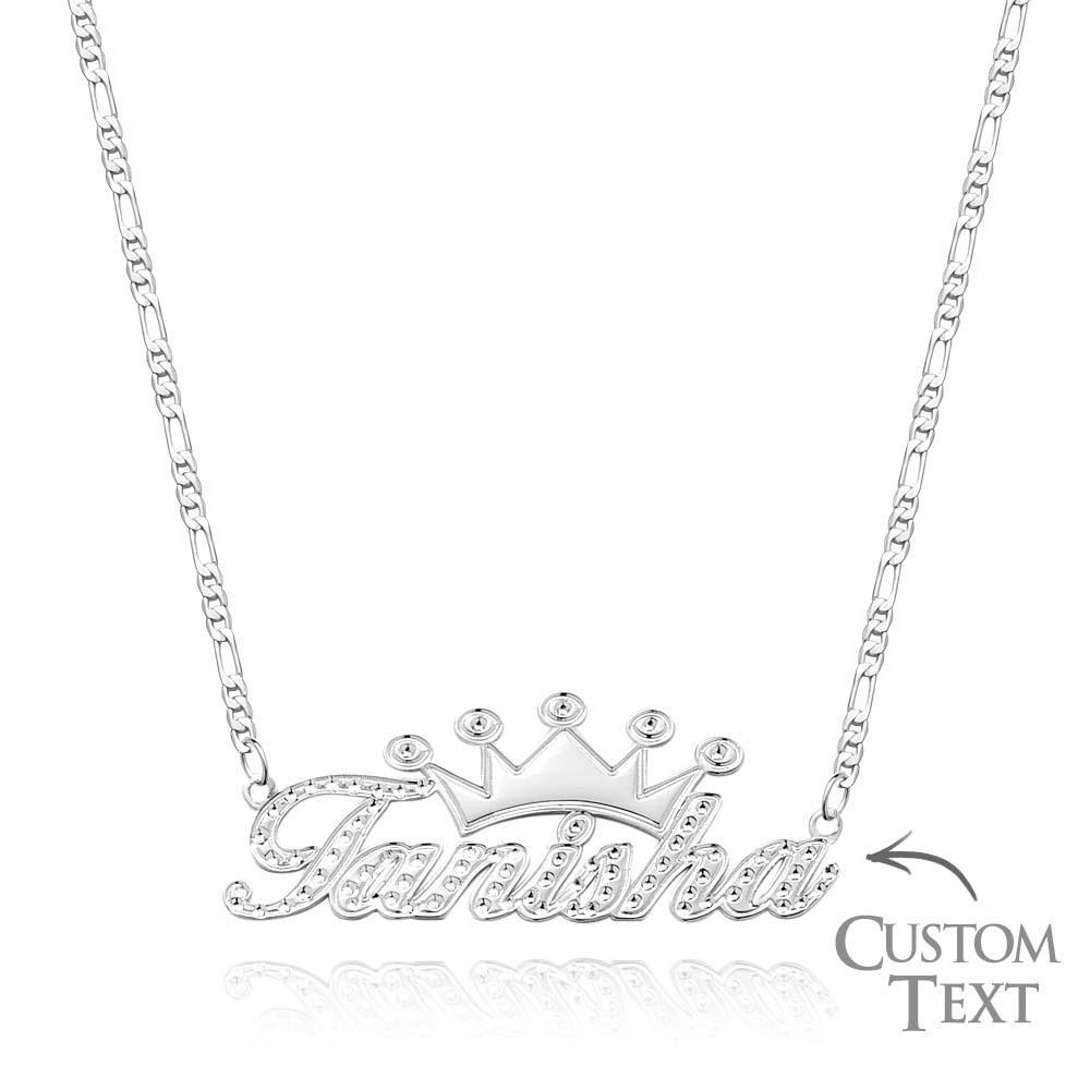 Collier Personnalisé Avec Nom Hip Hop, Avec Couronne En Métal, Cadeaux Pour Hommes - soufeelfr