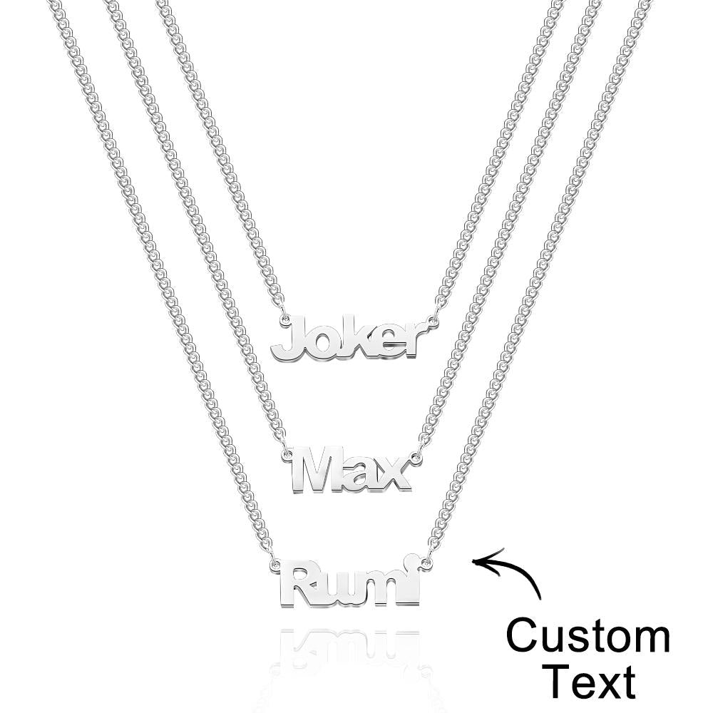 Collier Avec Nom Personnalisé, Cadeau Pour Fille, Pile À La Mode - soufeelfr