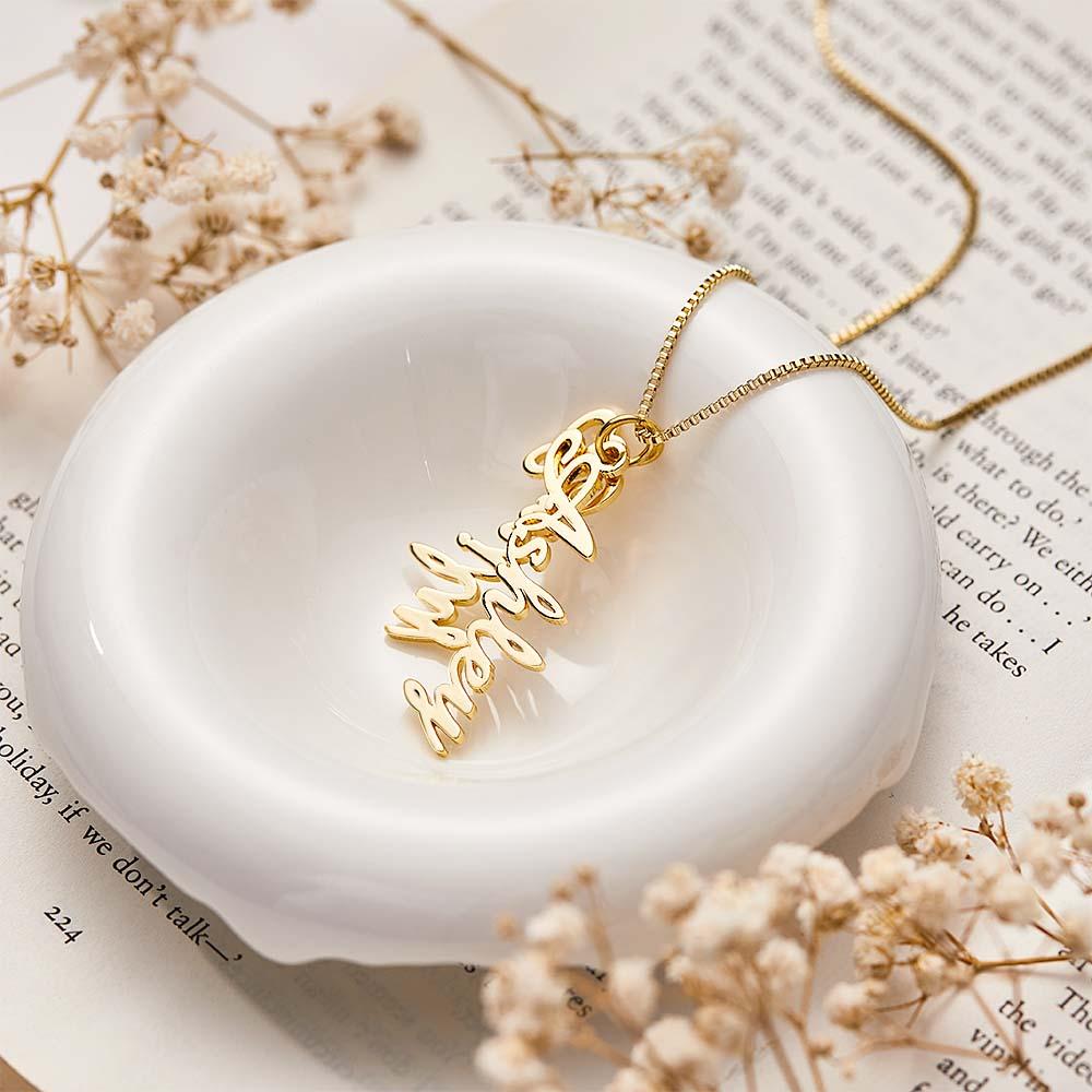 Collier Personnalisé Avec Deux Petits Noms, Cadeau Coloré Personnalisé Pour Son Cadeau D'anniversaire Pour Sa Meilleure Amie - soufeelfr