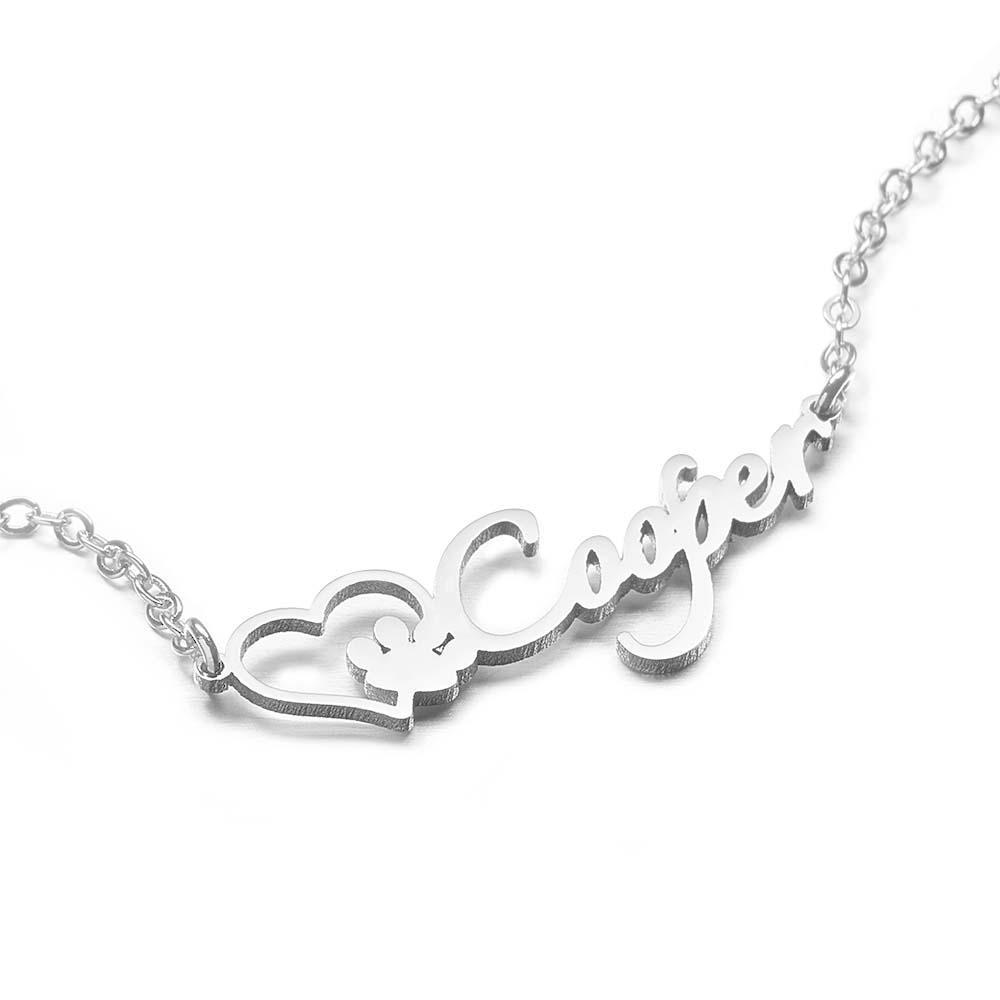 Collier Avec Nom Personnalisé Avec Patte De Chien, Cadeau Commémoratif Pour Animaux De Compagnie, Excellents Cadeaux Pour Les Amoureux Des Animaux De Compagnie - soufeelfr