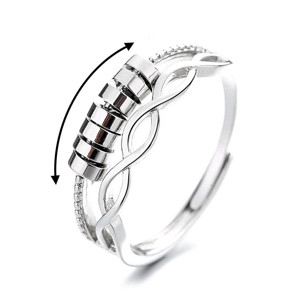 Fidget Bead Ring Anneau D’anxiété Pour Femmes Hommes, Anneau D’anxiété Réglable Pour Lui/elle - soufeelfr