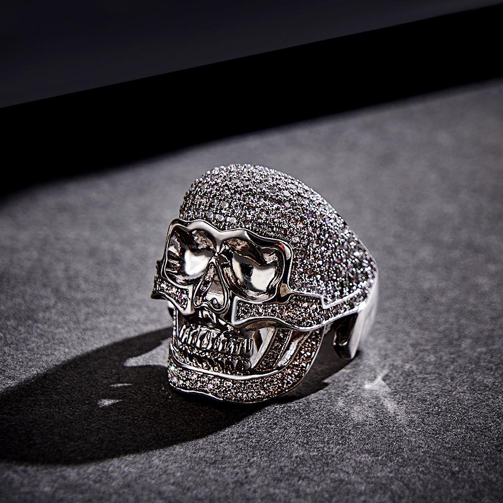 Bague Crâne Hip Hop Rétro Punk, Bijoux Populaires, Cadeaux Pour Hommes - soufeelfr