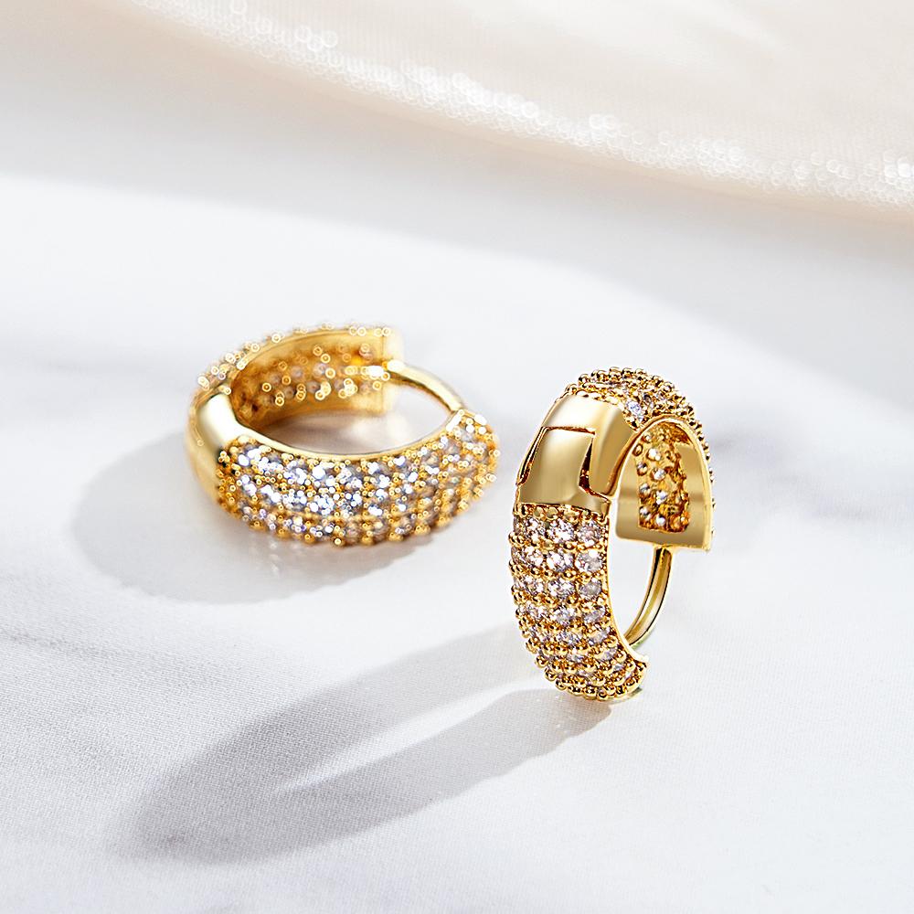 Boucles D'oreilles Hip Hop À La Mode Rondes En Zircon, Bijoux De Personnalité Pour Hommes - soufeelfr