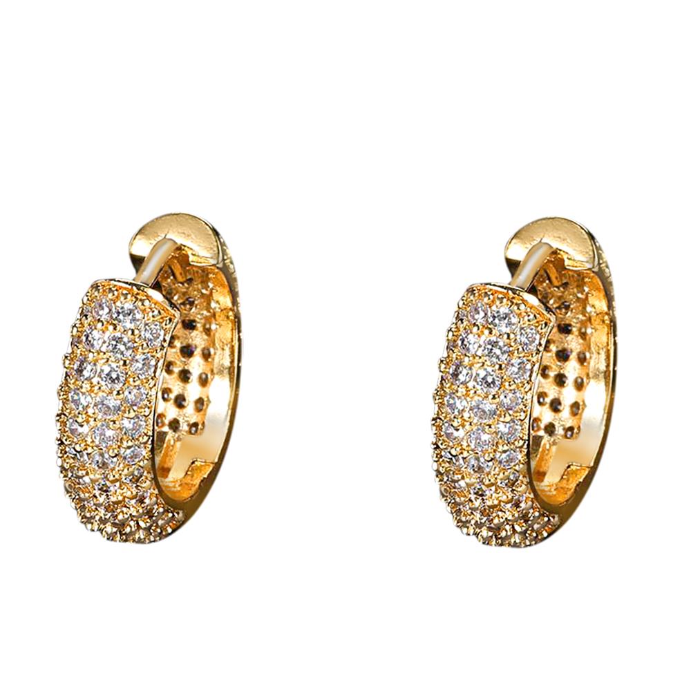 Boucles D'oreilles Hip Hop À La Mode Rondes En Zircon, Bijoux De Personnalité Pour Hommes - soufeelfr