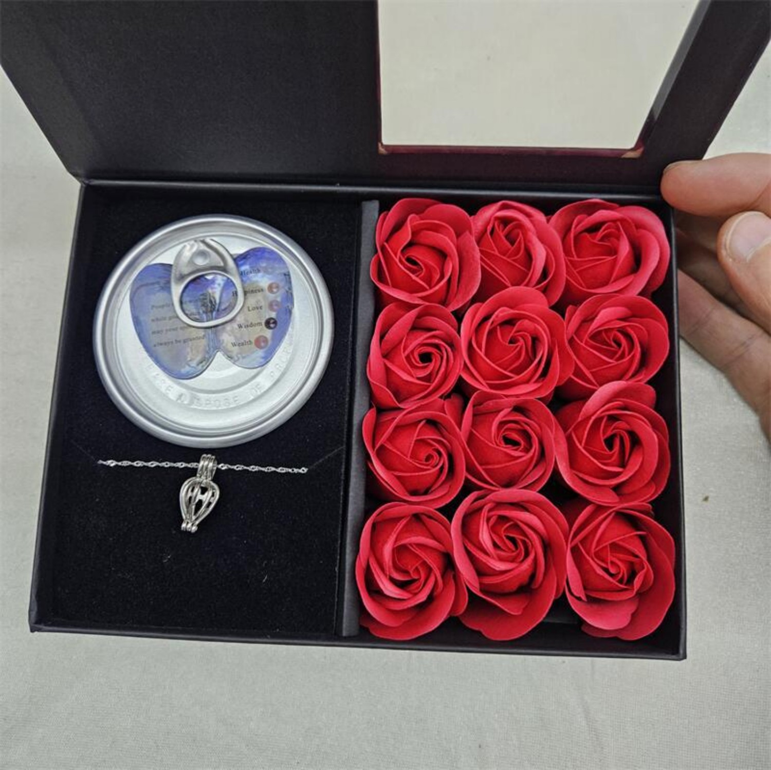 Collier De Perles, Boîte Cadeau Rose En Perles, Boîte Aveugle À Ouverture Automatique, Cadeau Surprise - soufeelfr