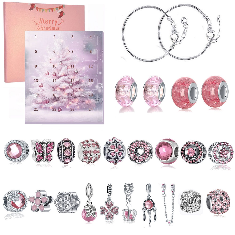 Bijoux Calendrier De L'avent Cadeaux De Noël Breloque Bijoux Compte À Rebours Calendrier Coffret Bricolage Breloque - soufeelfr