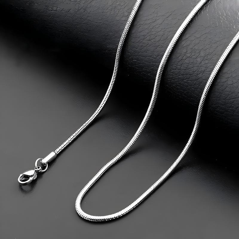 Chaîne Serpent Ronde 50 Cm Argent - soufeelfr