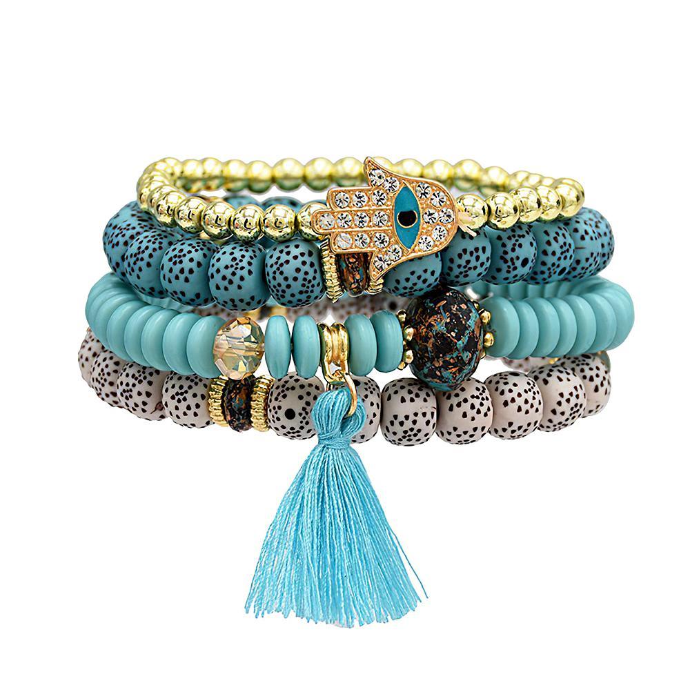 Bracelets Empilables Bohémien, Cadeaux Tendance Multicouches Pour Petite Amie - soufeelfr