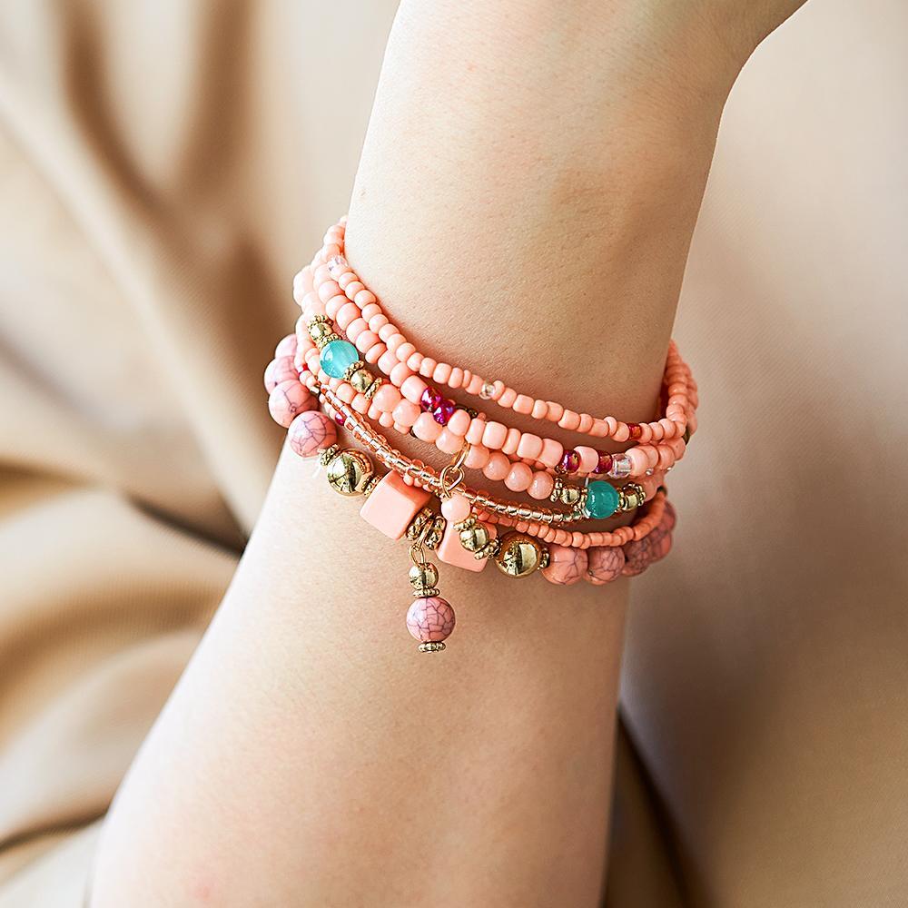 Bracelets Empilables Uniques, Cadeaux De Mode Bohémien Pour Filles - soufeelfr