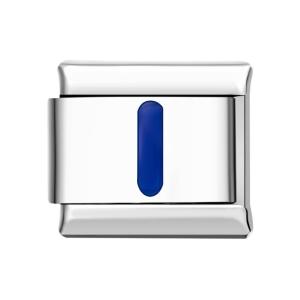 Charm Italien Bleu I Pour Bracelets À Charms Italiens Lien Composable