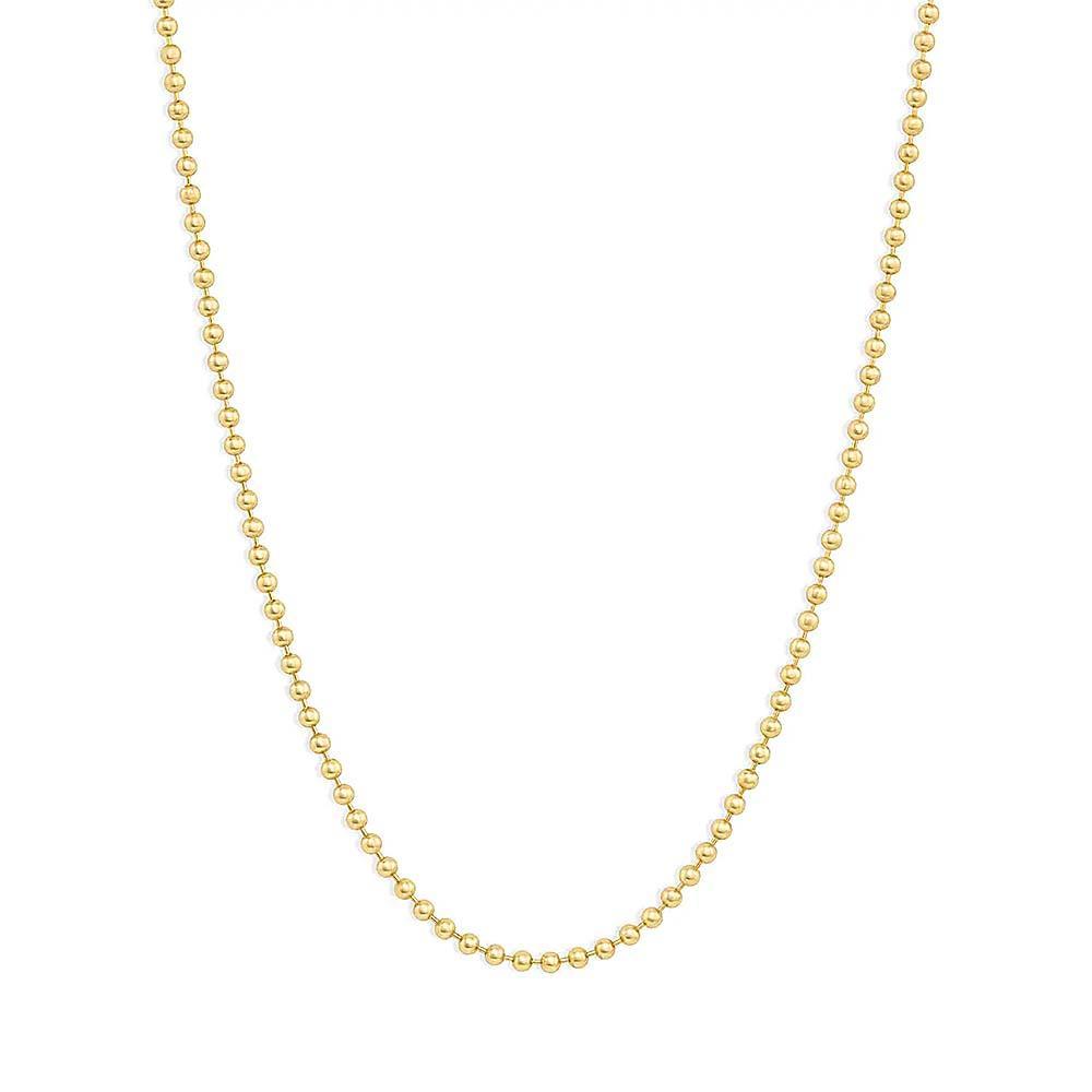 Collier De Chaîne De Boule D’or Chaîne Minimaliste Collier Délicat Et Mince - soufeelfr