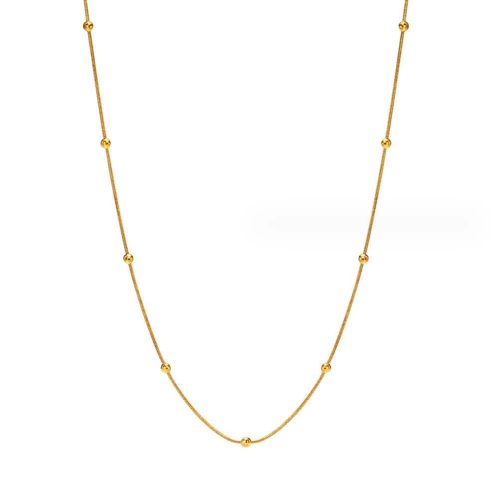 Collier En Or Pour Femmes, Chaîne Minimaliste, Collier Délicat Et Fin - soufeelfr