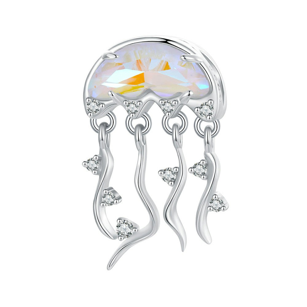 Charme Méduse Diamant 925 Argent Sterling Xs1959