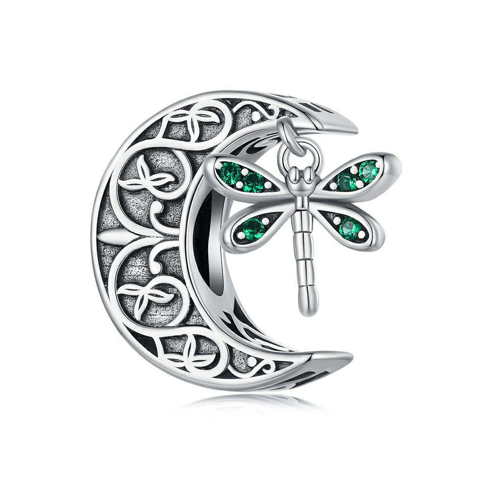 Charme Libellule Lune Argent Sterling 925 Xs1965
