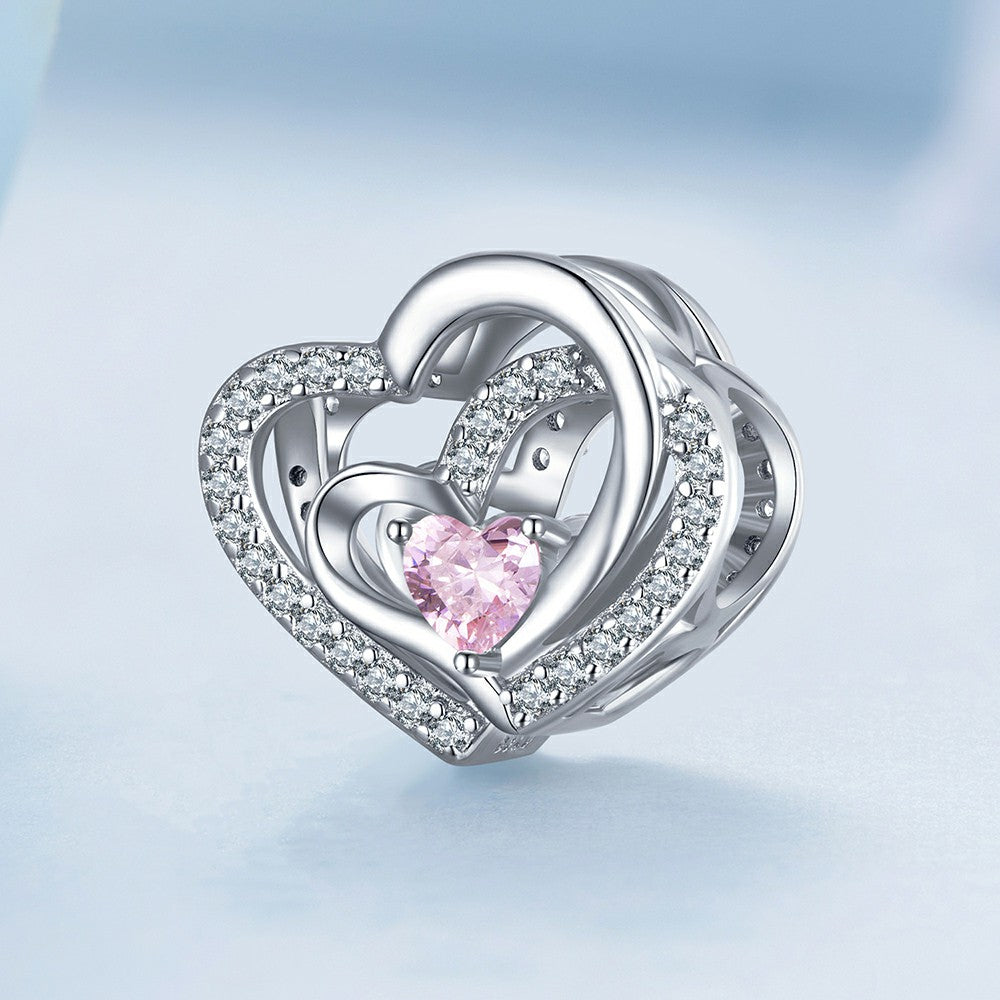 Charme Coeur À Coeur Argent Sterling 925 Xs2012
