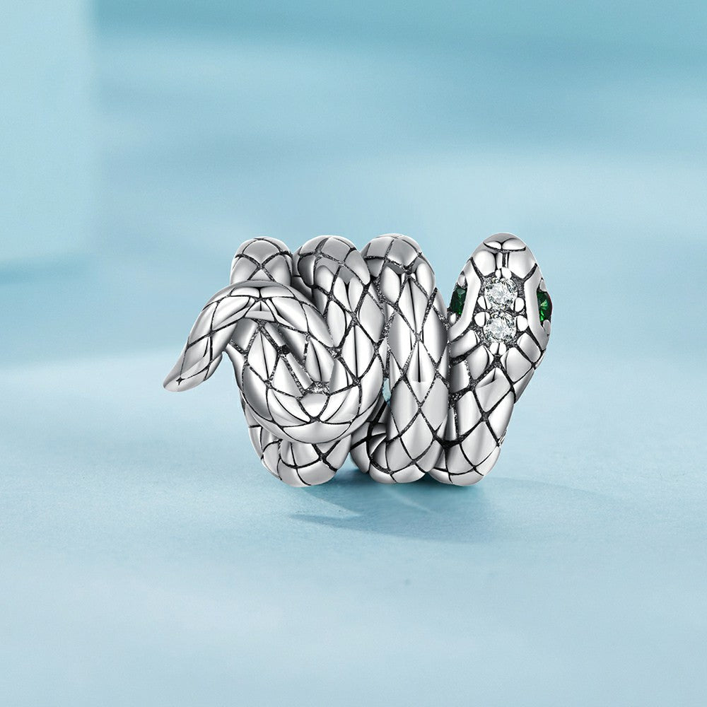 Charme Serpent Esprit Enroulé 925 Argent Sterling Xs2040
