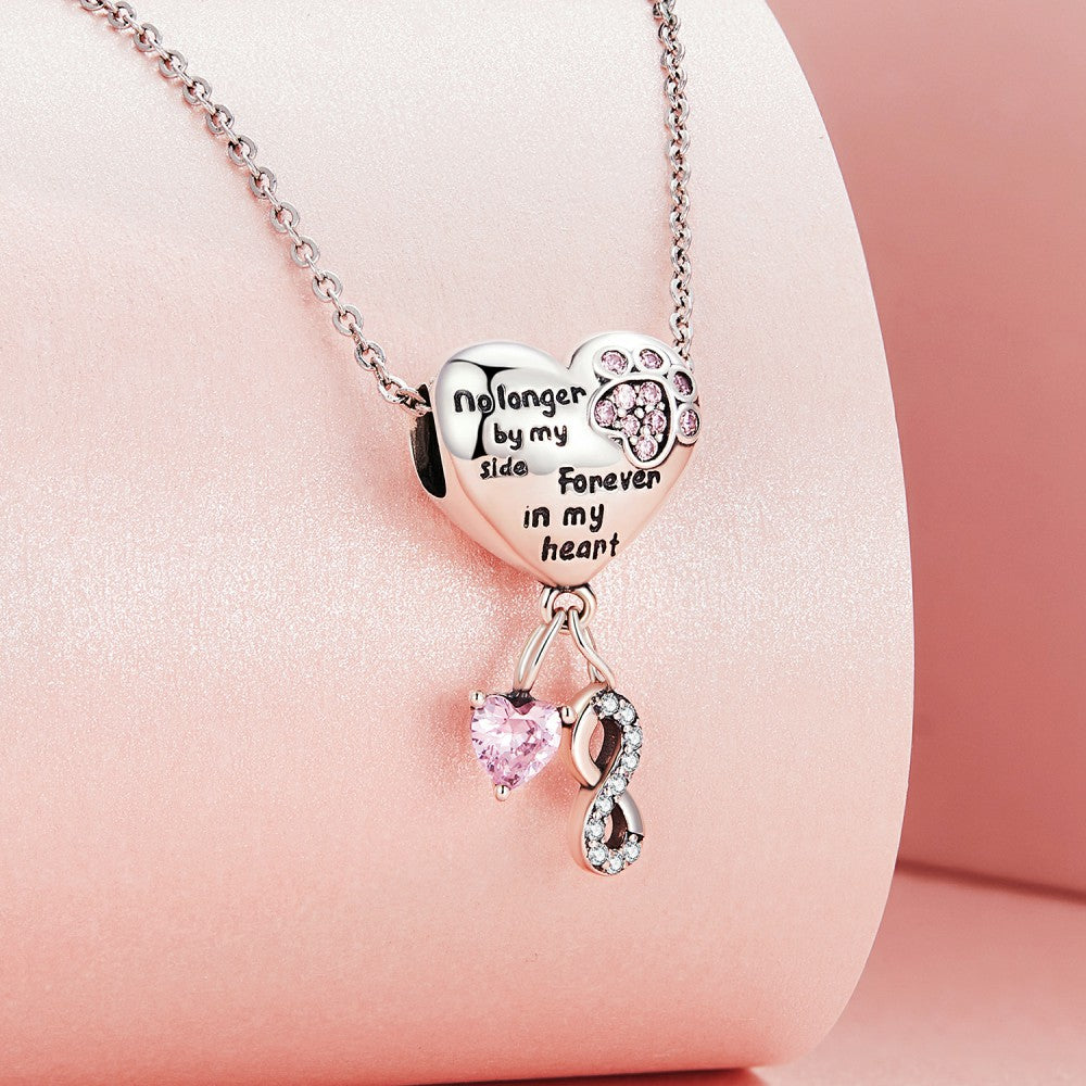 Amour Infini Breloque Zircon Rose Argent Sterling 925 Xs2104