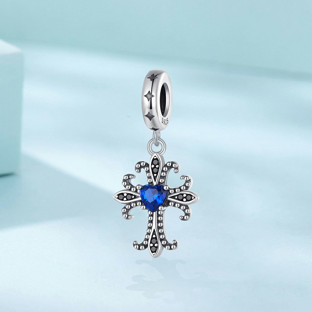 Breloque Croix Vintage En Argent Sterling 925 Yb2250