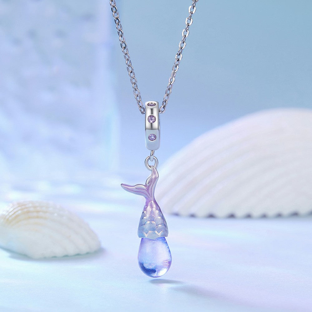 Breloque Pendante Larmes De Sirène En Argent Sterling 925 Yb2287