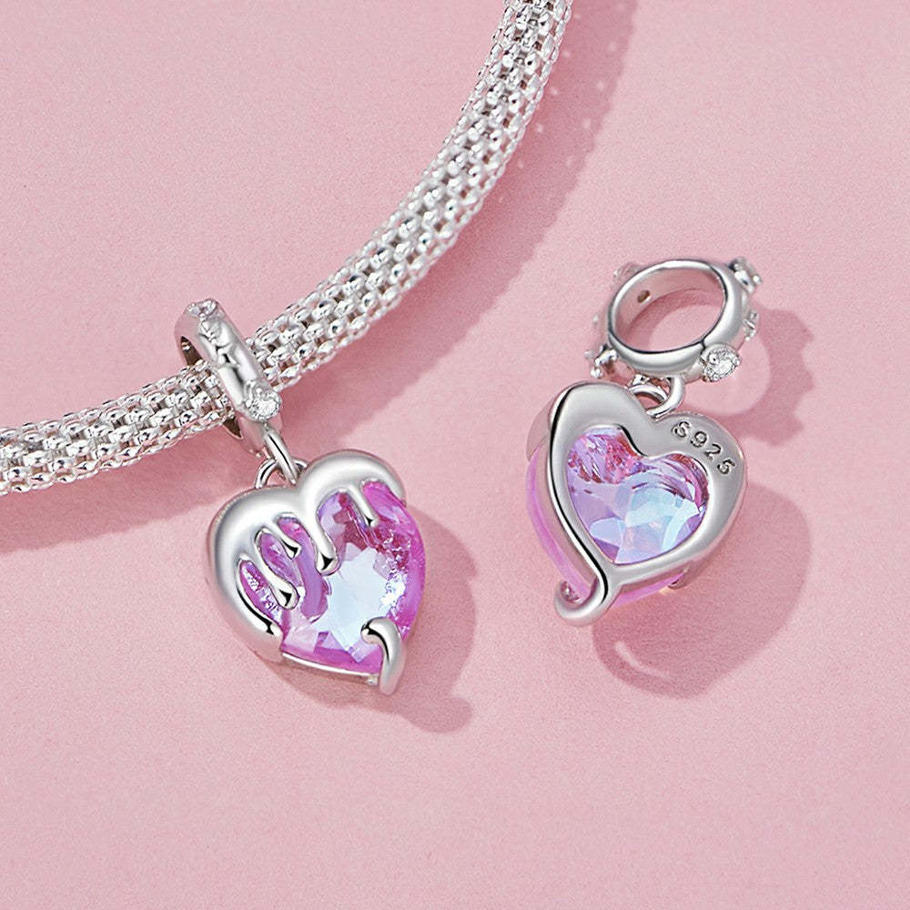 Faire Fondre Les Cœurs Des Filles Balancent Le Charme En Argent Sterling 925 Yb2292