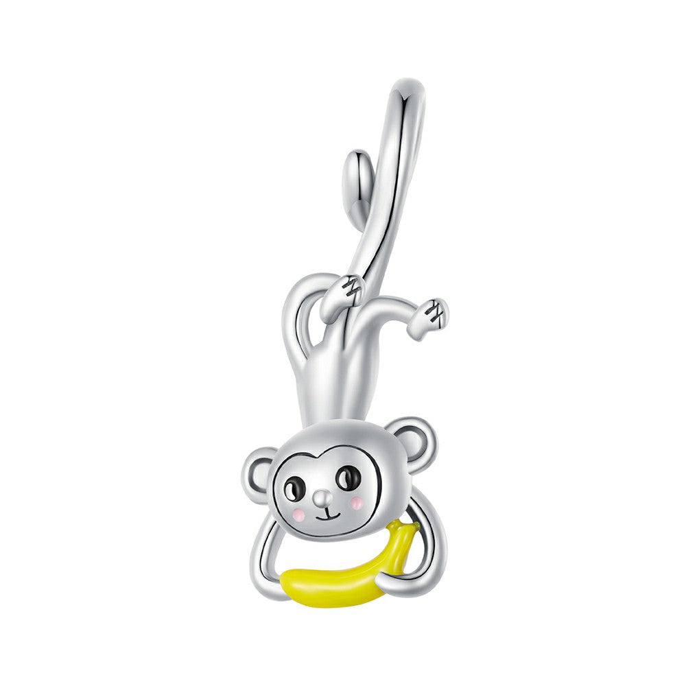 Charme Pendentif Singe En Argent Sterling 925 Yb2329
