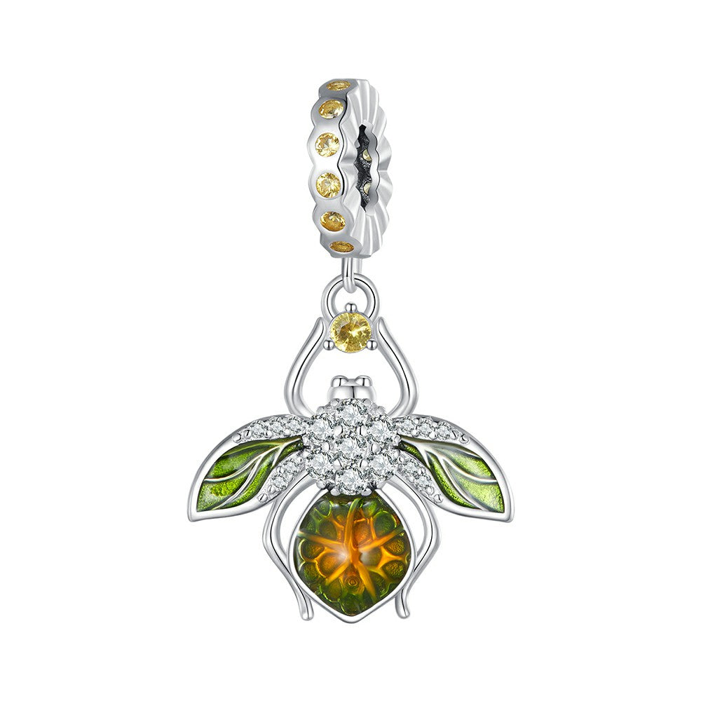 Breloque Abeille Citron En Argent Sterling 925 Yb2336