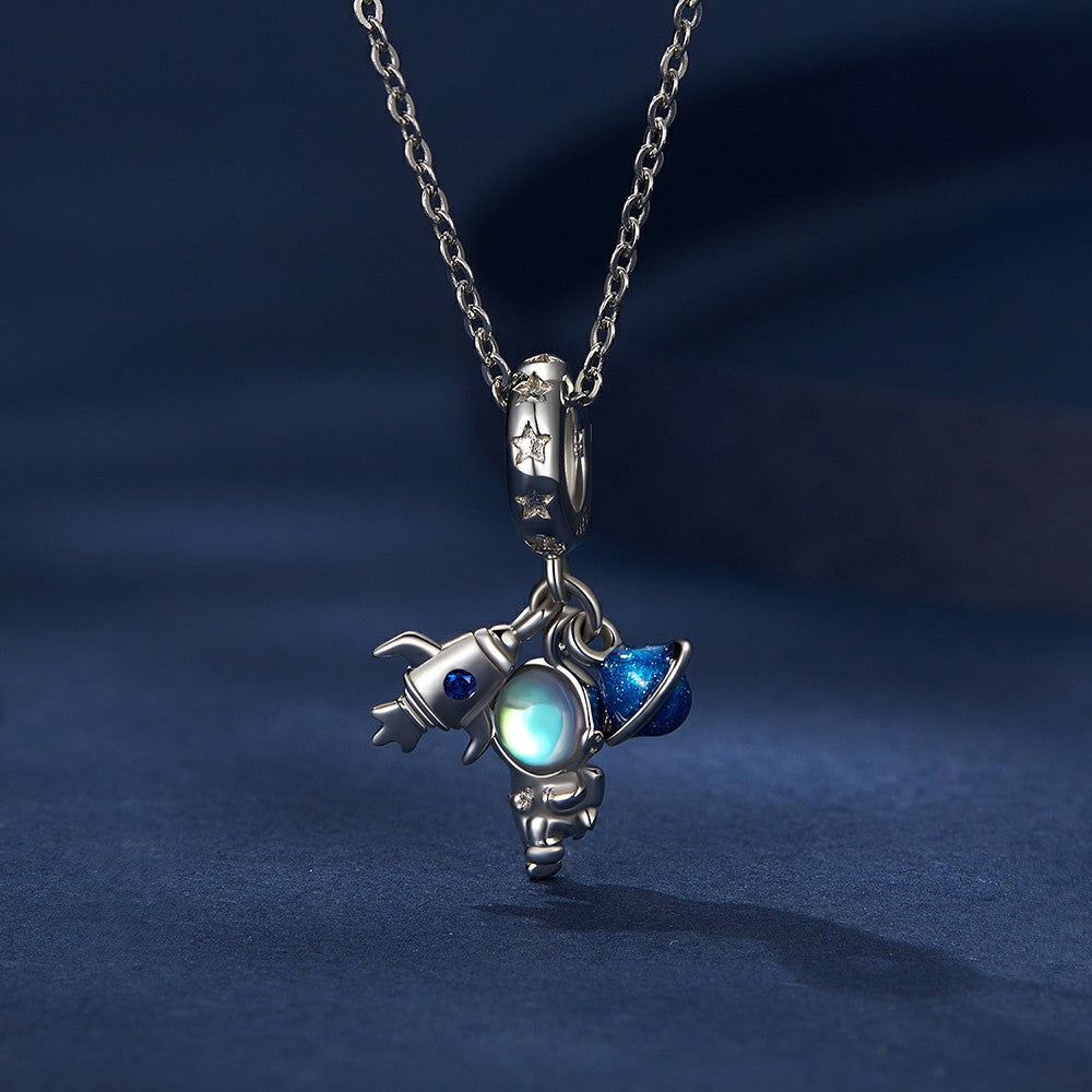 Breloque Astronaute En Argent Sterling 925 Yb2371