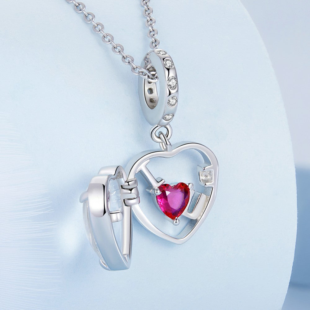 Je T'aime Médaillon Pendentif Charme En Argent Sterling 925 Yb2432