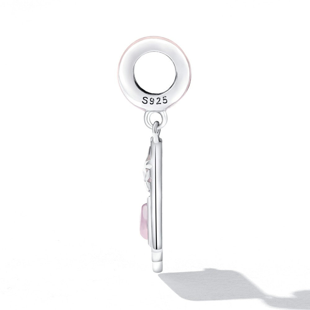 Rose Les Amoureux Tarrot Balancent Charme 925 Argent Sterling Yb2506