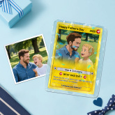 Carte Personnalisée Pour La Fête Des Pères Avec Un Dessin Animé, Cadeau Pour Papa, Carte Photo Personnalisée Avec Un Dessin Animé, Cadeaux Pour Papa Gamer, Cadeau Pour Mari