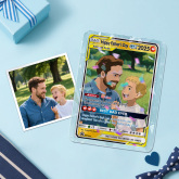 Carte Poké Personnalisée Pour La Fête Des Pères, Carte Photo Personnalisée, Cadeau Idéal Pour Papa, Cadeau De Fête Des Pères Pour Enfants, Cadeau Pour Nouveau Papa
