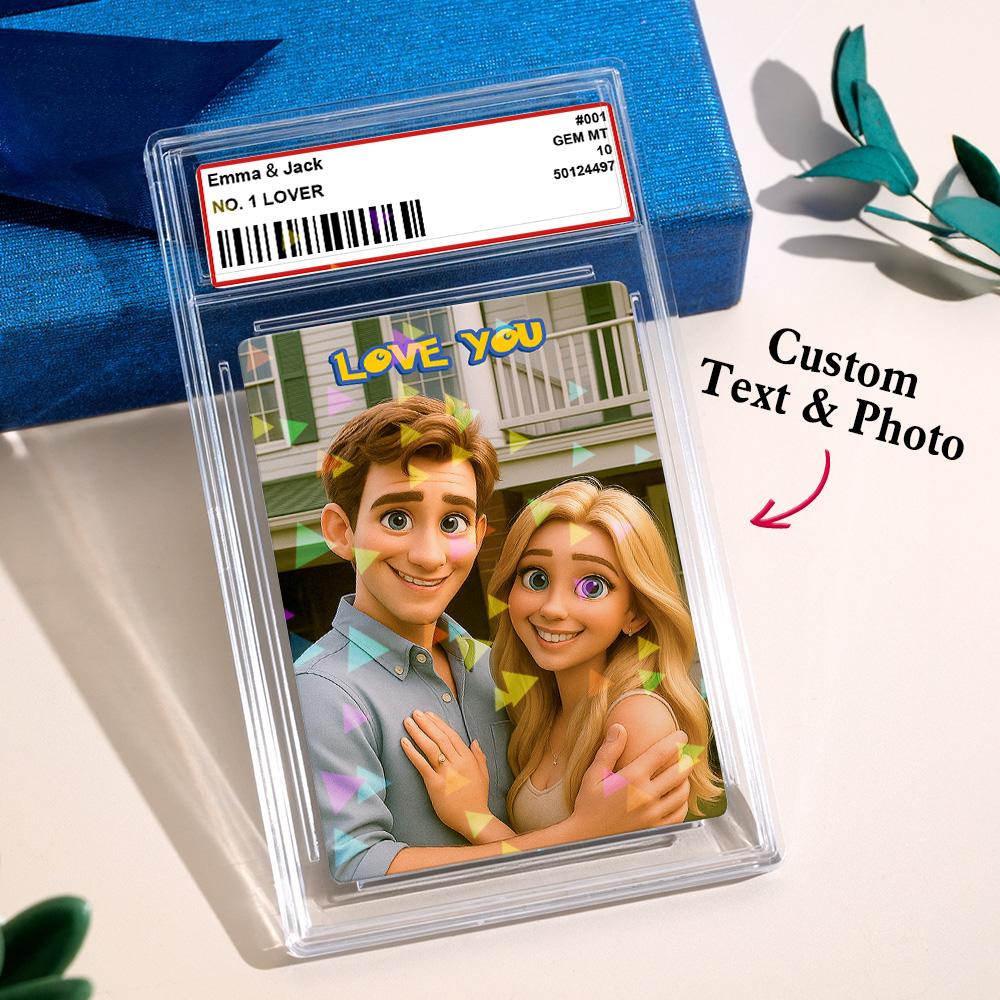 Carte Personnalisée Style Dessin Animé Pour Couple : Transformez Votre Photo En Un Cadeau Unique Et Collector Pour Les Amoureux - soufeelfr