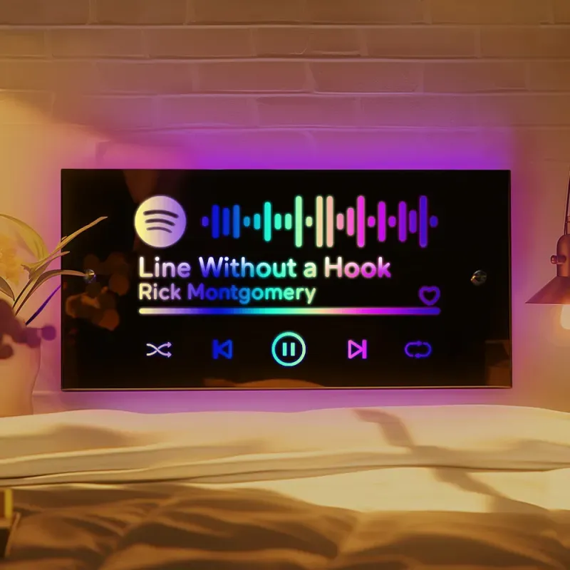 Panneau Miroir Avec Nom Personnalisé, Modèles En Option, Panneau Néon Avec Lumières Led, Texte Personnalisé, Décoration Murale Multicolore, Cadeau Pour La Famille - soufeelfr