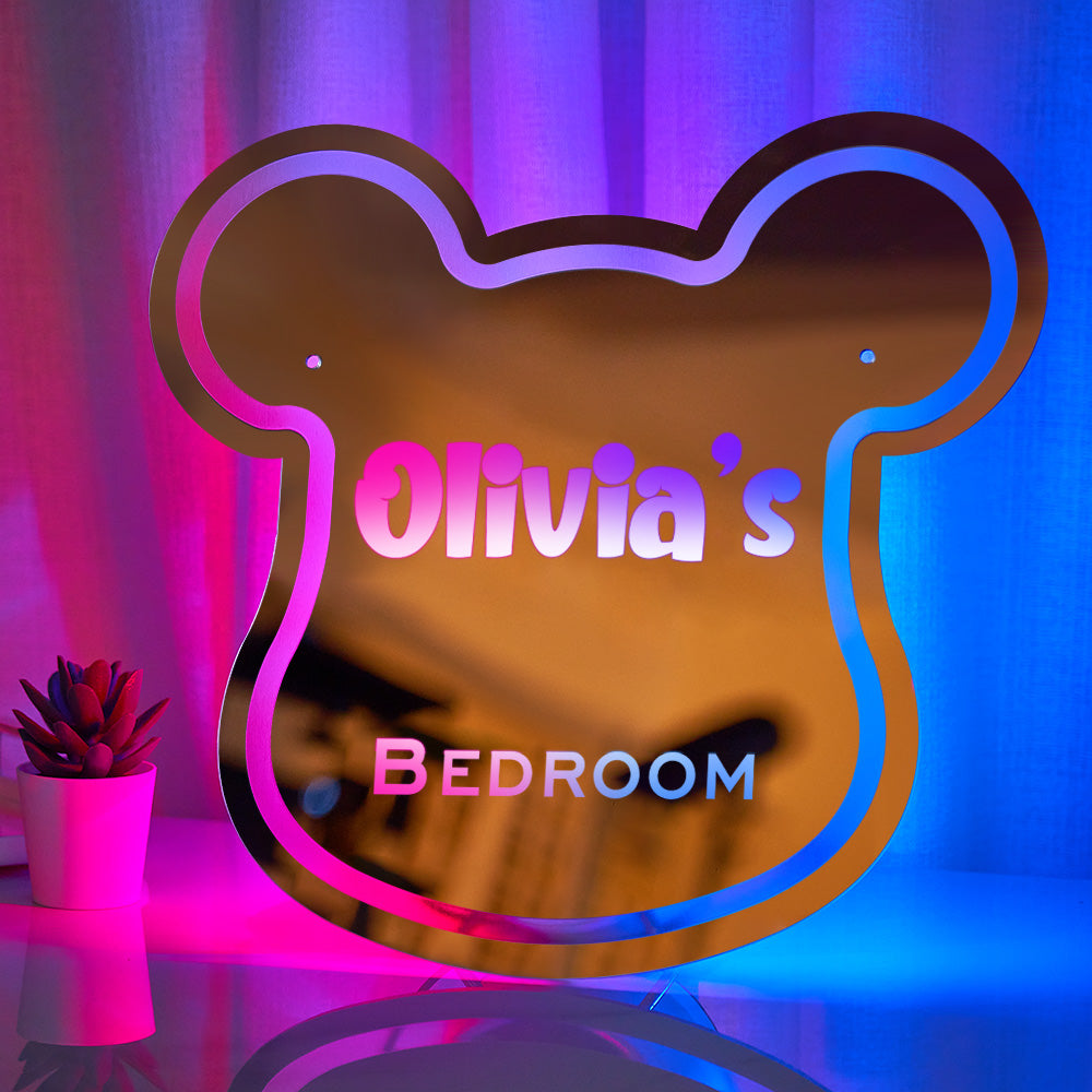 Cadeau Personnalisé De Chambre D'enfant De Lumière De Miroir De Chambre D'olivia - soufeelfr