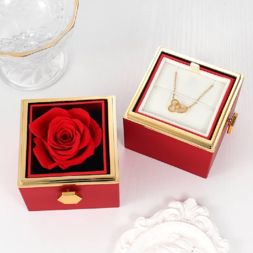 Collier Double Cœur, Cadeau Créatif Pour Femmes, Cadeau De Mariage Pour La Saint-valentin Pour Elle