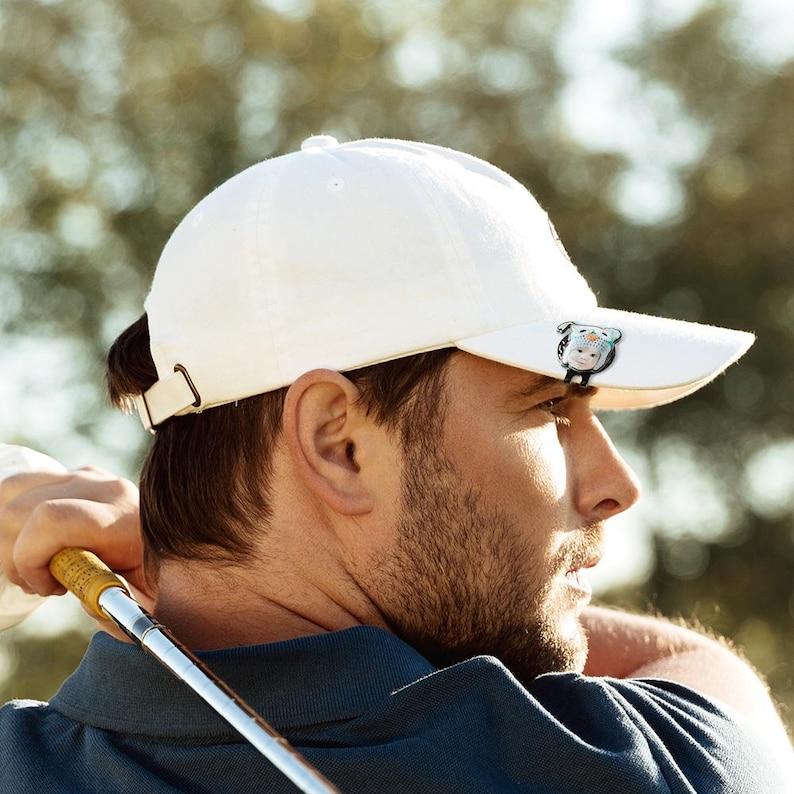 Marqueur De Golf Personnalisé Avec Photo, Marque-balle Magnétique À Pince Pour Casquette, Accessoire De Golf, Cadeau De Noël/fête Des Pères Pour Les Amateurs De Golf. - soufeelfr