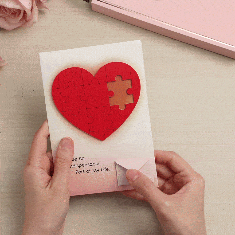 Puzzle En Forme D'amour, Carte D'enregistrement, Confession, Surprise, Cadeau De Saint-valentin Pour Petite Amie - soufeelfr