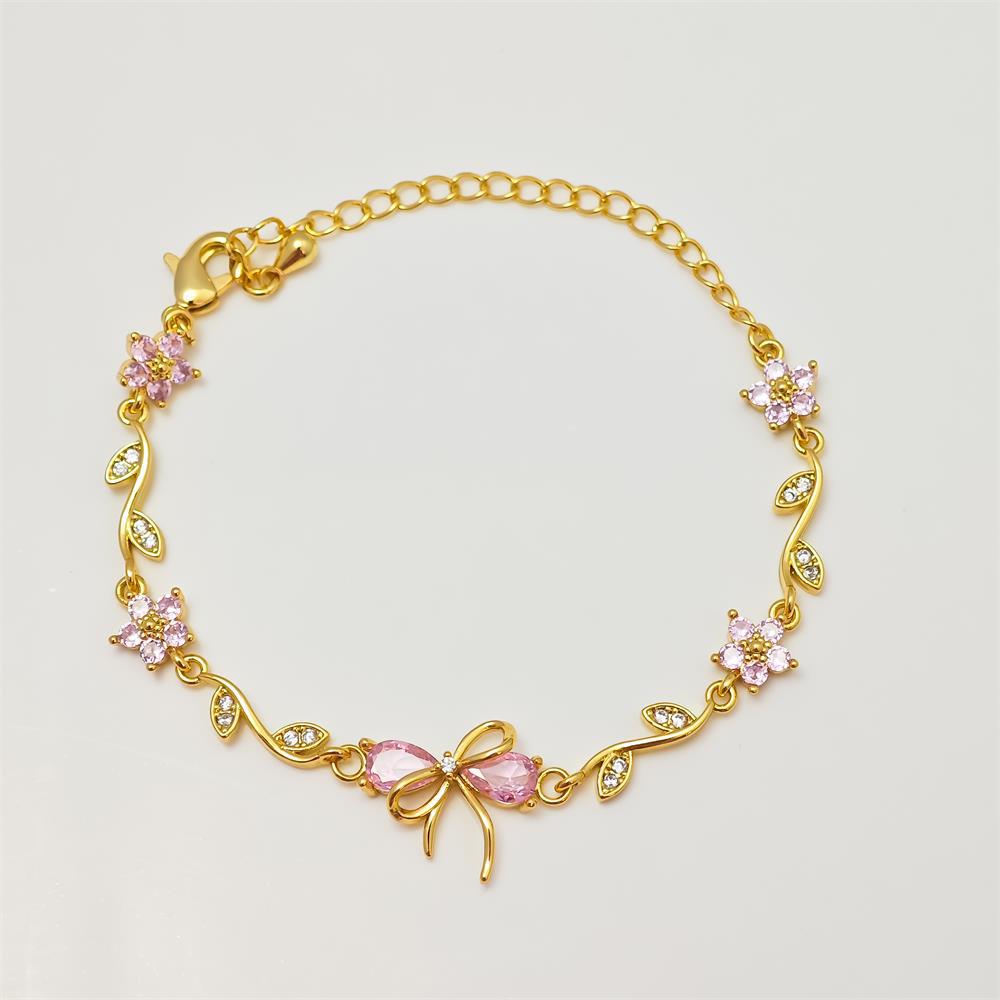 Bracelet Nœud Coloré En Zircon, Cadeau Pour Elle - soufeelfr
