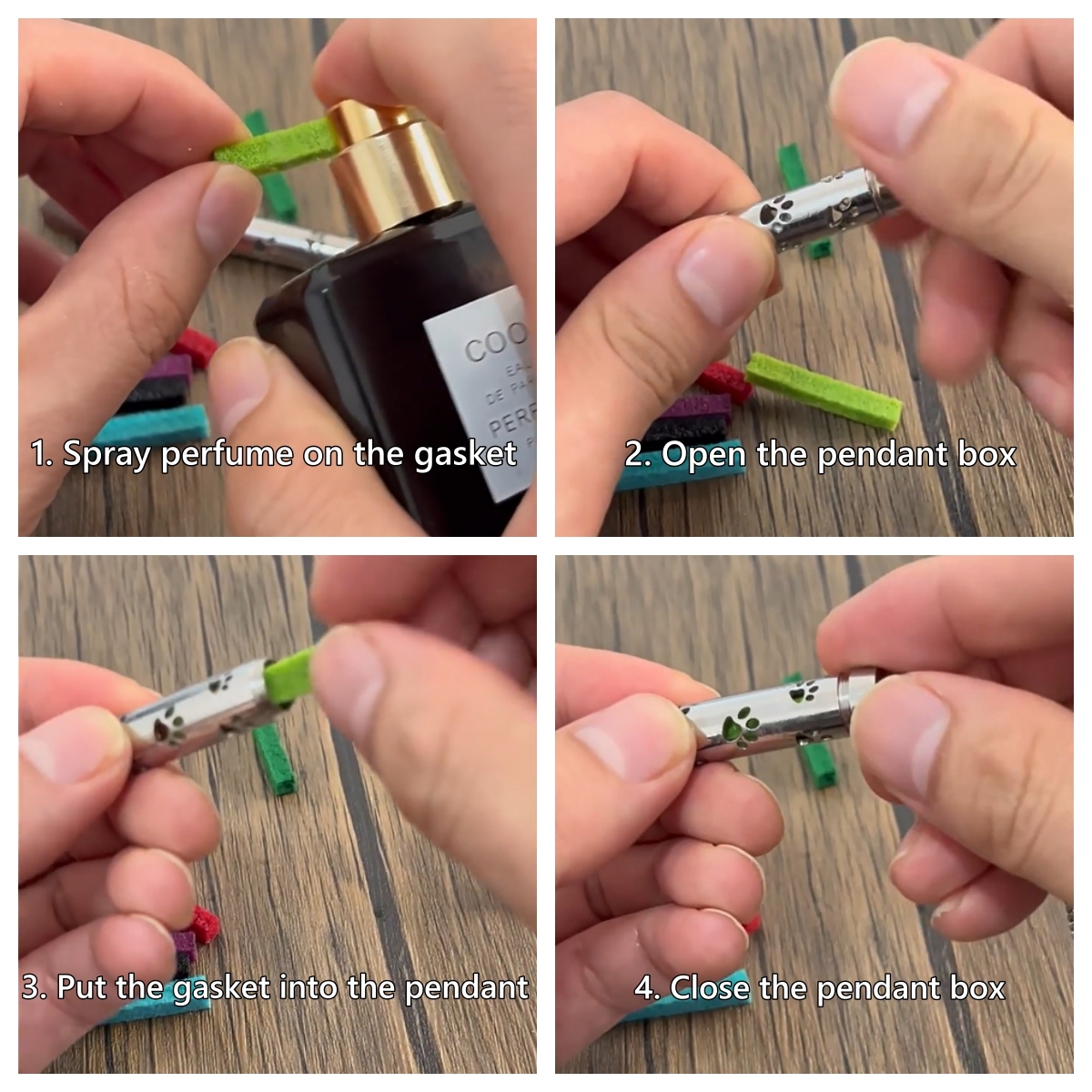 Collier Diffuseur De Parfum, Collier D'aromathérapie Aux Huiles Essentielles, Collier En Acier Inoxydable, Collier Pendentif De Parfum Vertical - soufeelfr