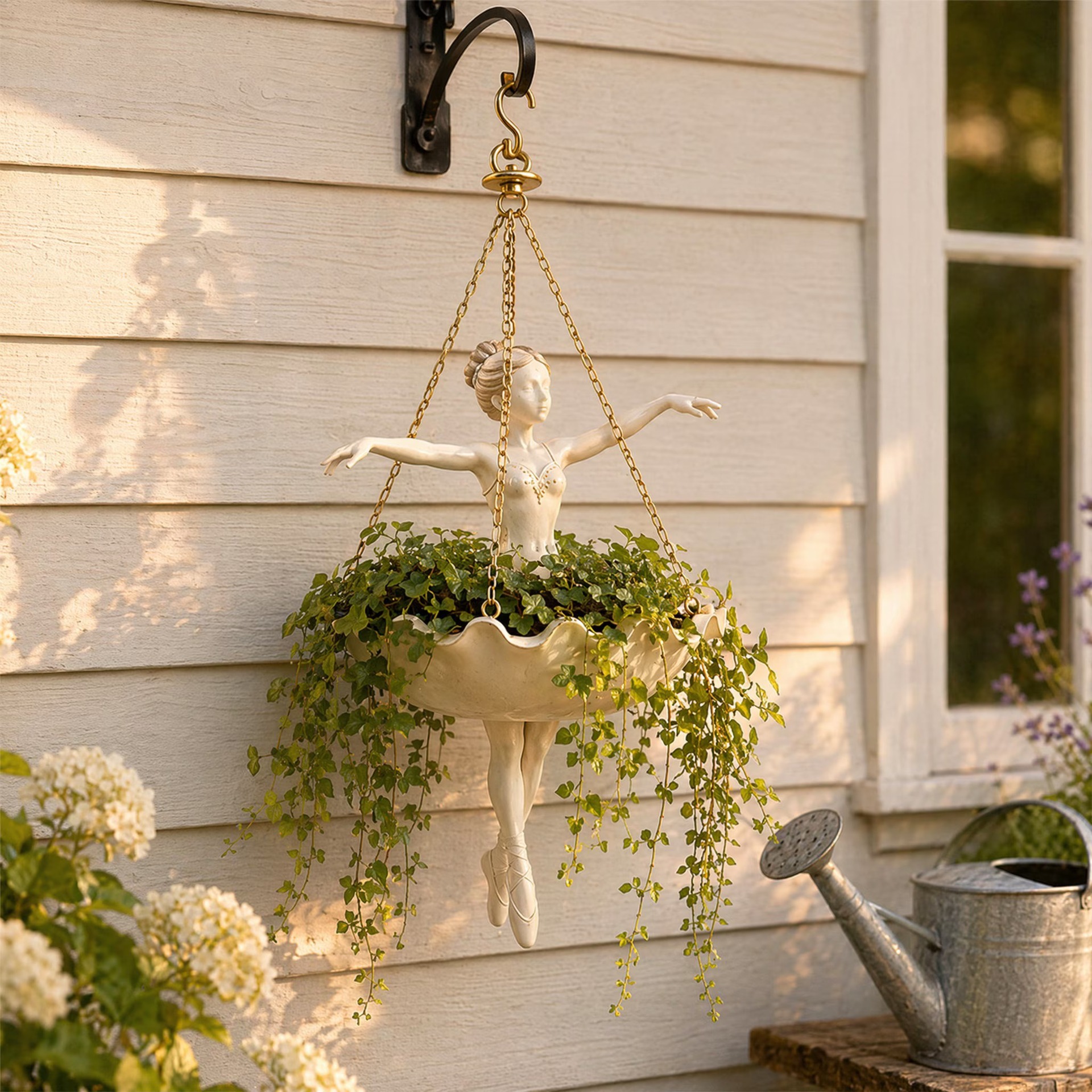 Jardinière Suspendue Ballerine – Cache-Pot Élégant en Résine pour Plantes d'Intérieur, Décoration Originale et Cadeau pour Amoureux des Plantes