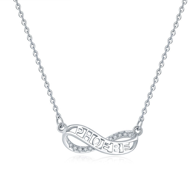 Collier Avec Nom Personnalisé, Collier D'amour Éternel, Cadeau Pour Elle - soufeelfr