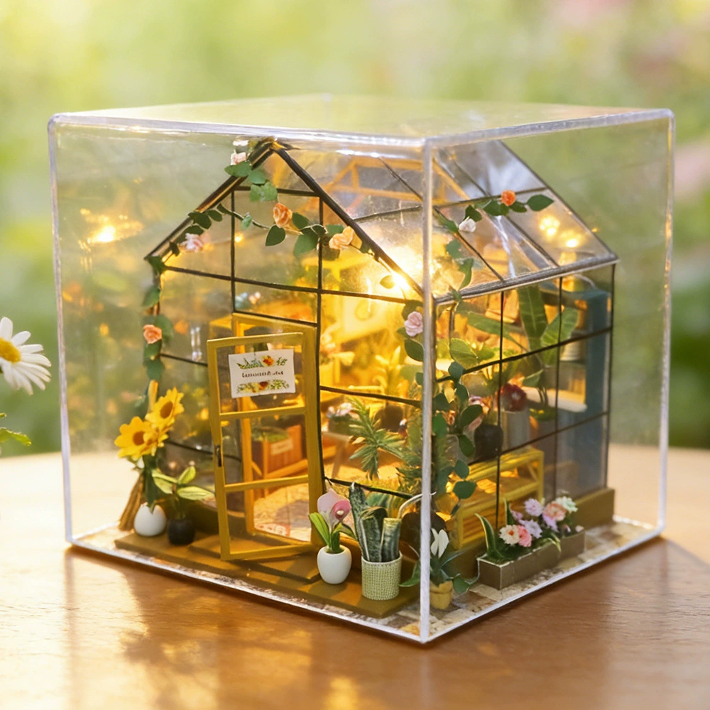 Maison Miniature À Monter Soi-même, Décoration Florale Miniature, Maquette Architecturale De Micro-paysage, Jouet À Assembler À La Main - soufeelfr
