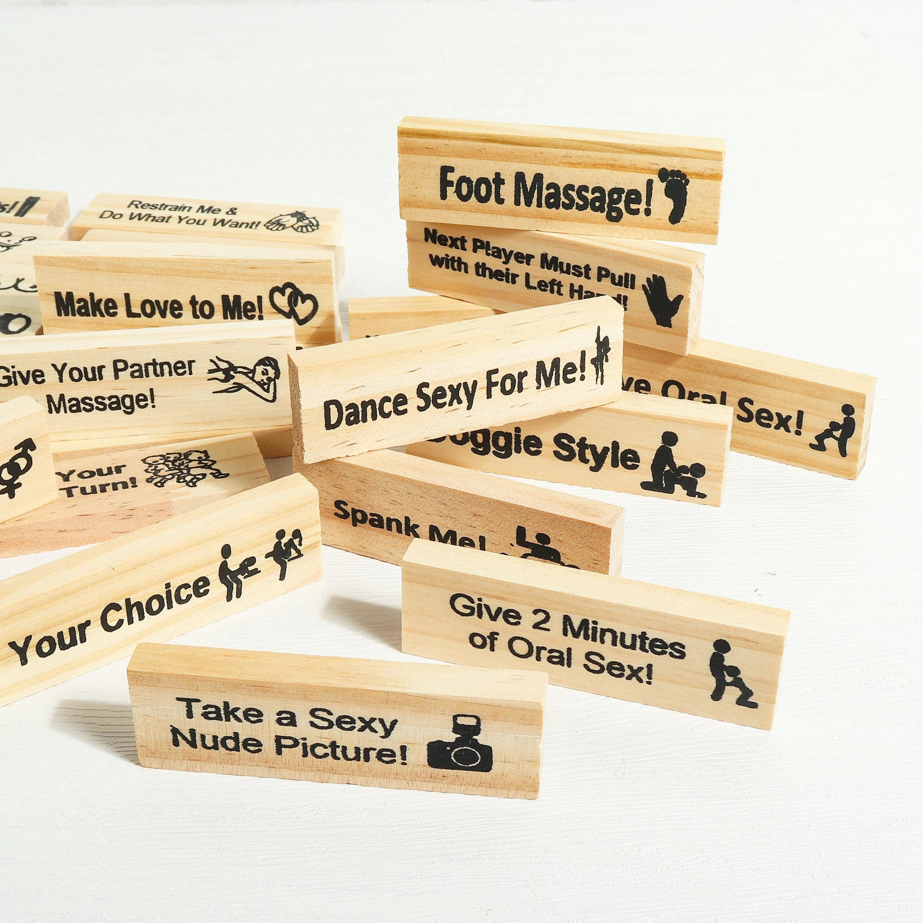 Jeu De Tour De Blocs Personnalisé Pour Couples - Idée Cadeau Originale Pour La Saint-valentin, Un Anniversaire Ou Une Soirée En Amoureux, Jeu De Société Unique Pour Deux - soufeelfr