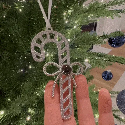 Regali Di Natale Con Perla Personalizzata E Fiocco Di Neve In Argento, Ornamento Per Foto, Ornamento Per Proiezione - soufeelit