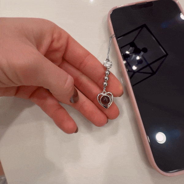 Ciondolo Personalizzato Per Telefono Con Foto A Cuore, Proiezione Di Foto Personalizzata, Gemma, Regalo Significativo Per Il Suo Regalo Di Natale - soufeelit
