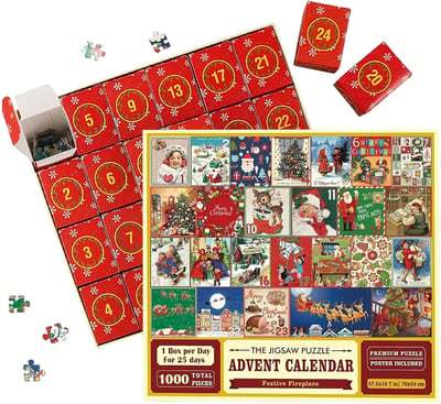 Calendario Dell'avvento Con Puzzle Di 24 Giorni Di Natale, Regalo Per Famiglie E Bambini - soufeelit