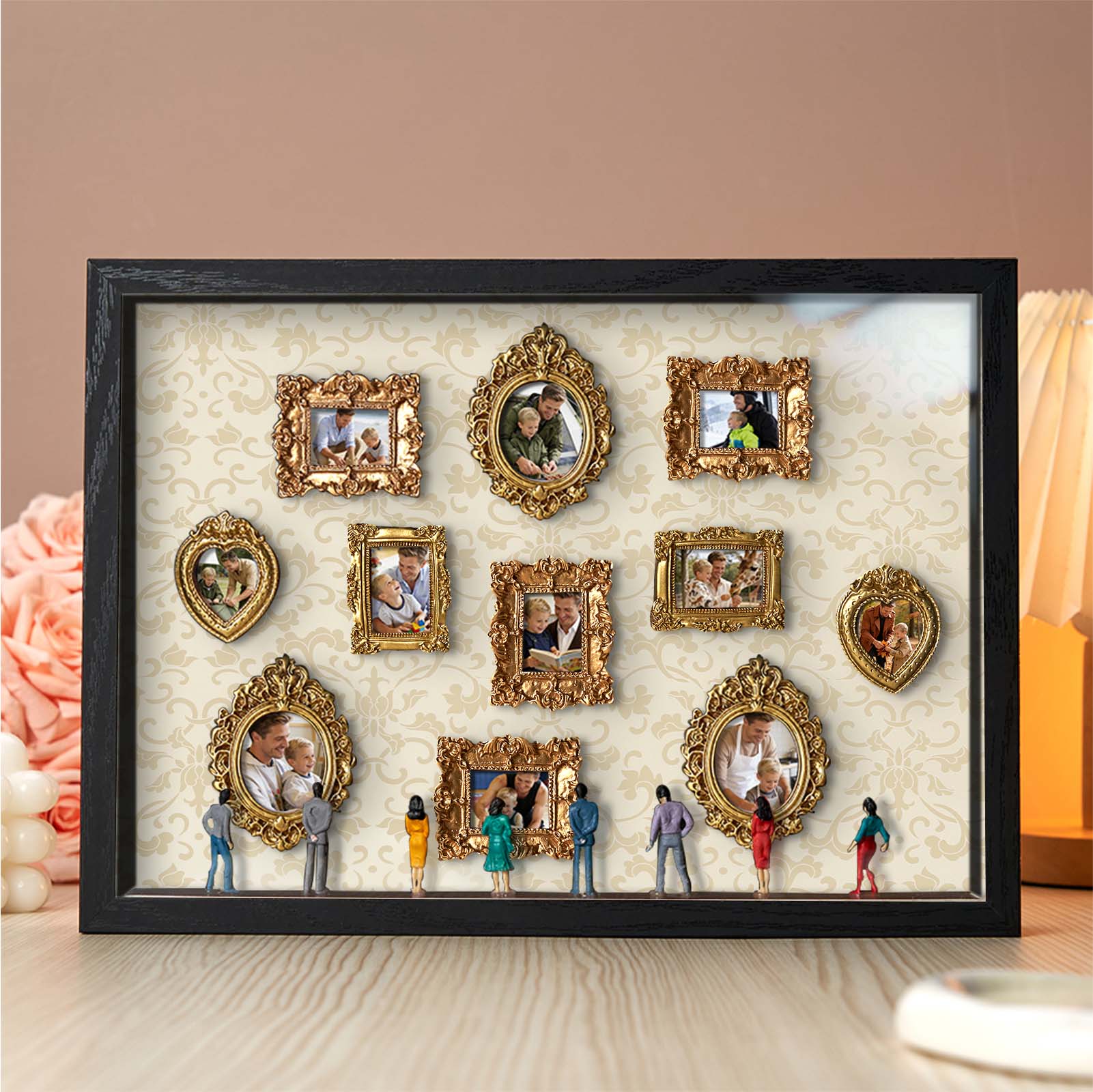 Museo Degli Stati Uniti, Museo In Miniatura Per Papà, Scatola Delle Ombre Personalizzata Per La Festa Del Papà, Cornice Ricordo Personalizzata, Regalo - soufeelit