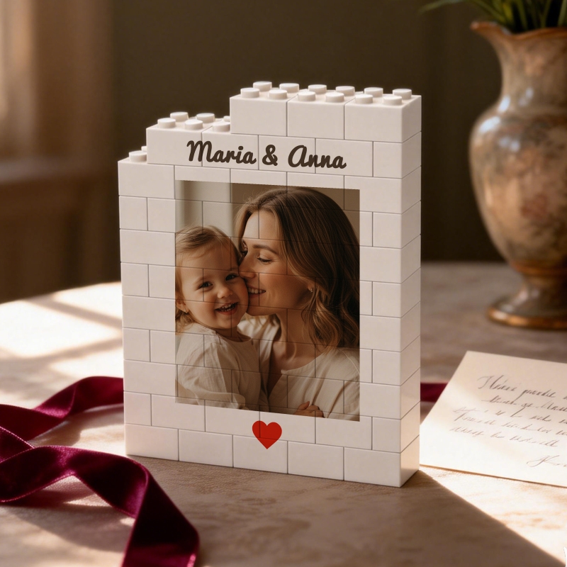 Cornice Personalizzata Con Foto A Forma Di Mattoncino – Trasmetti Calore, Un Dolce Regalo Per La Mamma E Per La Festa Della Mamma. - soufeelit